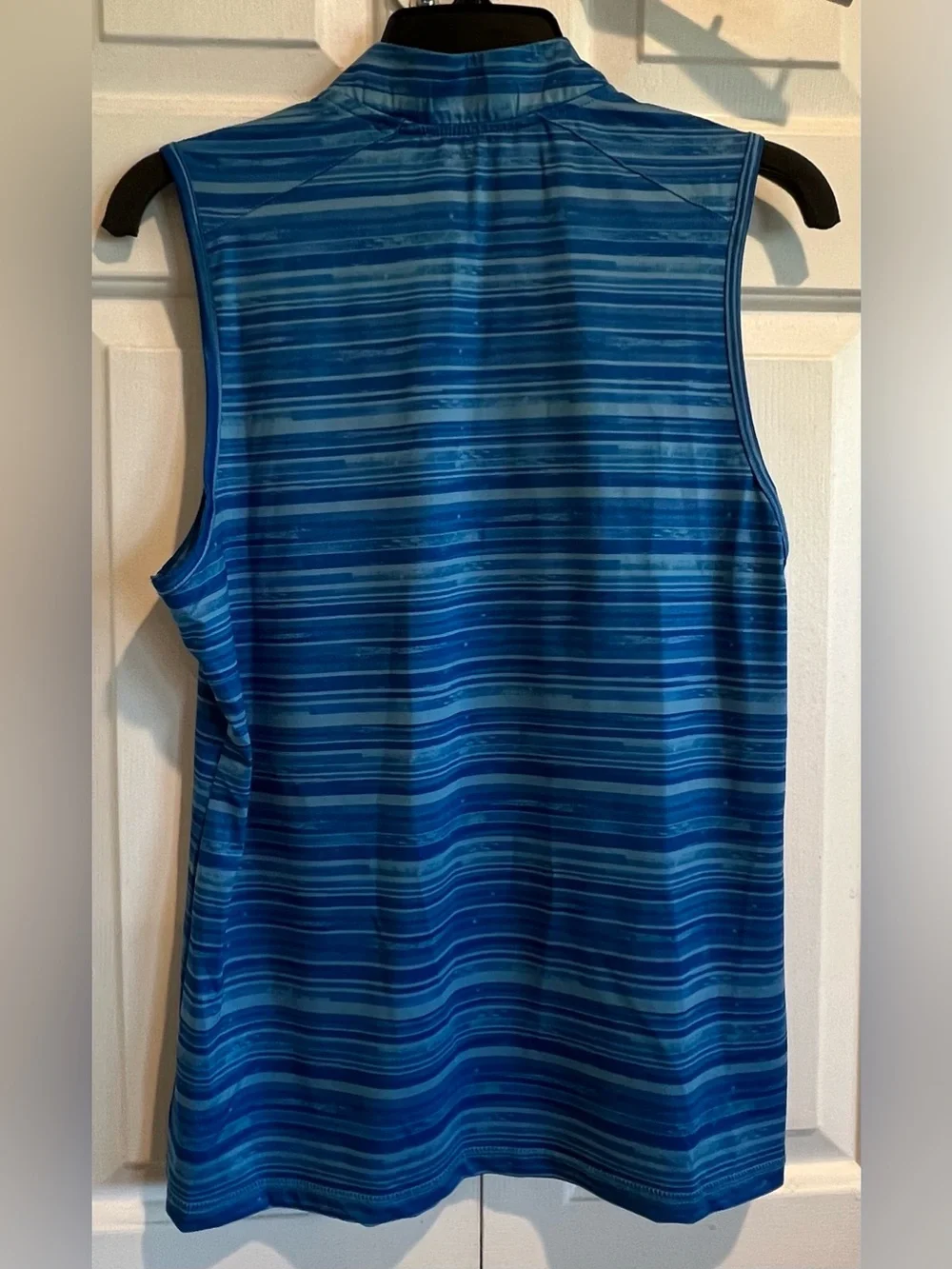 NWT 💙Antigua Blue Striped Sleeveless Quarter-Zip Golf Top - Picture 6 of 6